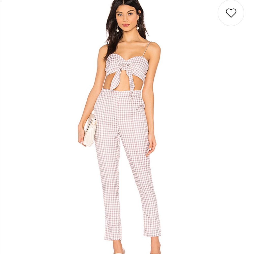 RAYE CAMI PANT SET IN GINGHAM
